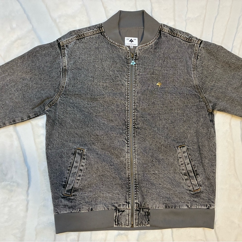 Lifted Research Group Denim Flight Bomber Jacket